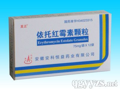 依托红霉素颗粒(其正)75mg*12袋